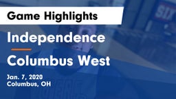 Independence  vs Columbus West  Game Highlights - Jan. 7, 2020