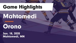 Mahtomedi  vs Orono  Game Highlights - Jan. 18, 2020