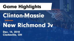 Clinton-Massie  vs New Richmond Jv Game Highlights - Dec. 14, 2018