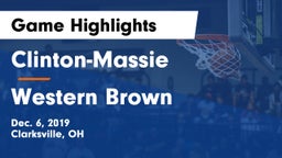 Clinton-Massie  vs Western Brown  Game Highlights - Dec. 6, 2019