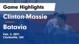 Clinton-Massie  vs Batavia  Game Highlights - Feb. 2, 2021