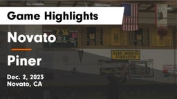 Novato  vs Piner Game Highlights - Dec. 2, 2023