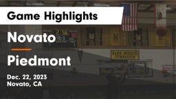 Novato  vs Piedmont  Game Highlights - Dec. 22, 2023