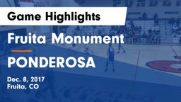 Fruita Monument  vs PONDEROSA  Game Highlights - Dec. 8, 2017