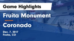 Fruita Monument  vs Coronado  Game Highlights - Dec. 7, 2017