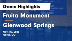 Fruita Monument  vs Glenwood Springs  Game Highlights - Nov. 29, 2018