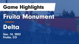Fruita Monument  vs Delta  Game Highlights - Jan. 14, 2022