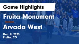 Fruita Monument  vs Arvada West  Game Highlights - Dec. 8, 2023