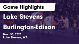 Lake Stevens  vs Burlington-Edison  Game Highlights - Nov. 30, 2023