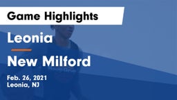 Leonia  vs New Milford  Game Highlights - Feb. 26, 2021
