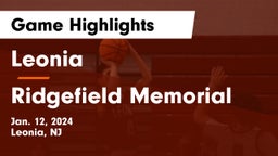 Leonia  vs Ridgefield Memorial  Game Highlights - Jan. 12, 2024