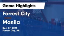 Forrest City  vs Manila  Game Highlights - Dec. 27, 2023
