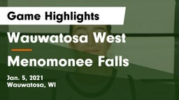 Wauwatosa West  vs Menomonee Falls  Game Highlights - Jan. 5, 2021