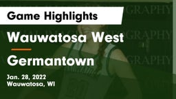 Wauwatosa West  vs Germantown  Game Highlights - Jan. 28, 2022