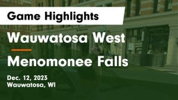 Wauwatosa West  vs Menomonee Falls  Game Highlights - Dec. 12, 2023