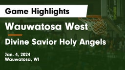Wauwatosa West  vs Divine Savior Holy Angels Game Highlights - Jan. 4, 2024