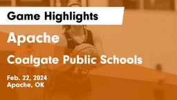 Apache  vs Coalgate Public Schools Game Highlights - Feb. 22, 2024