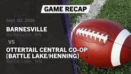 Recap: Barnesville  vs. Ottertail Central co-op [Battle Lake/Henning]  2016