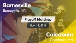 Matchup: Barnesville High vs. Caledonia  2016