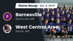 Recap: Barnesville  vs. West Central Area 2019