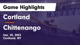 Cortland  vs Chittenango  Game Highlights - Jan. 25, 2023