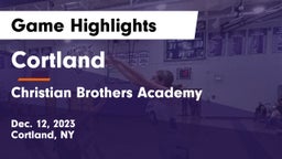 Cortland  vs Christian Brothers Academy  Game Highlights - Dec. 12, 2023
