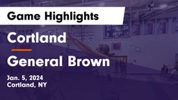 Cortland  vs  General Brown  Game Highlights - Jan. 5, 2024
