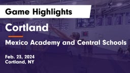 Cortland  vs Mexico Academy and Central Schools Game Highlights - Feb. 23, 2024