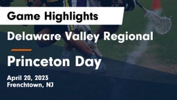 Delaware Valley Regional  vs Princeton Day  Game Highlights - April 20, 2023
