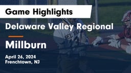 Delaware Valley Regional  vs Millburn  Game Highlights - April 26, 2024