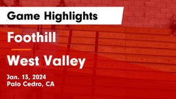 Foothill  vs West Valley  Game Highlights - Jan. 13, 2024