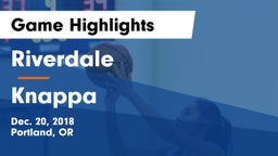 Riverdale  vs Knappa  Game Highlights - Dec. 20, 2018