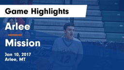 Arlee  vs Mission  Game Highlights - Jan 10, 2017