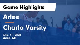 Arlee  vs Charlo Varsity Game Highlights - Jan. 11, 2020