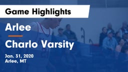 Arlee  vs Charlo Varsity Game Highlights - Jan. 31, 2020