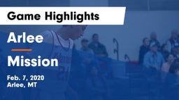 Arlee  vs Mission  Game Highlights - Feb. 7, 2020