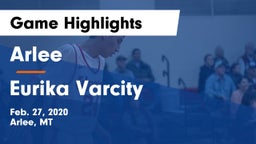 Arlee  vs Eurika Varcity Game Highlights - Feb. 27, 2020