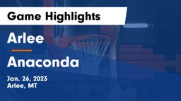 Arlee  vs Anaconda  Game Highlights - Jan. 26, 2023