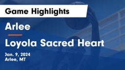 Arlee  vs Loyola Sacred Heart  Game Highlights - Jan. 9, 2024