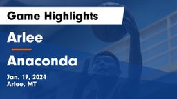 Arlee  vs Anaconda Game Highlights - Jan. 19, 2024