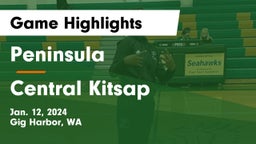 Peninsula  vs Central Kitsap  Game Highlights - Jan. 12, 2024
