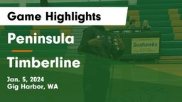 Peninsula  vs Timberline  Game Highlights - Jan. 5, 2024
