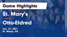 St. Mary's  vs Otto-Eldred  Game Highlights - Jan. 27, 2021