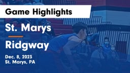 St. Marys  vs Ridgway  Game Highlights - Dec. 8, 2023