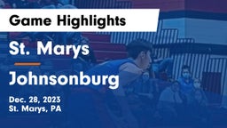 St. Marys  vs Johnsonburg  Game Highlights - Dec. 28, 2023