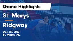 St. Marys  vs Ridgway  Game Highlights - Dec. 29, 2023