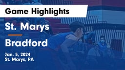 St. Marys  vs Bradford  Game Highlights - Jan. 5, 2024