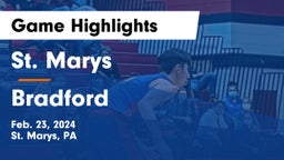 St. Marys  vs Bradford  Game Highlights - Feb. 23, 2024