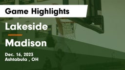 Lakeside  vs Madison  Game Highlights - Dec. 16, 2023