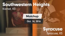 Matchup: Southwestern vs. Syracuse  2016